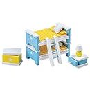 Bigjigs- Children's Bedroom Muebles para Casas de muñecas, Multicolor (T0223)