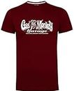 Gas Monkey Garage T-shirt pour homme avec logo OG Bordeaux - Rouge - Large