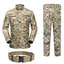 HANSTRONG GEAR Men Tactical BDU Combat Uniform Jacket Shirt & Pants Suit for Army Military Airsoft Paintball Hunting Shooting War Game Multicam MC (Large) …