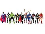 Kammateswara Superhero Action Figure Toys in Superheroes | Set of 10 Figures Toy for Kids (Set of 10 Action Figures)