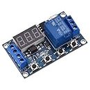 DHRUV-PRO Timer Relay, DC 6-30V 1 Channel Relay Module Switch Trigger Time Delay Circuit Timer Cycle Adjustable