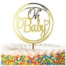 Topper Tarta en Oh Baby de Acrílico Oro Baby Shower Cake Toppers Oh Baby Cake Topper Acrylic Gender Reveal Cupcake Toppers para Fiesta Bautizo Baby Shower Bienvenida de Bebé