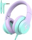 Kids Headphones, Wired Headphones for Kids Over Ear with Microphone, 85/94dB