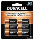 Duracell 123 3V Lithium Battery, 6 Count Pack, CR123A 3 Volt High Power Lithium Battery, Long-Lasting for Home Safety and Security Devices, High-Intensity Flashlights, and Home Automation