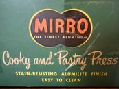 Prensa de pastelería cooky vintage Mirro 358 AM caja original instrucciones recetas de galletas
