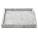 Moreast Real Marble Tray for Bathroom Kitchen, Genuine Natural Stone Gray 