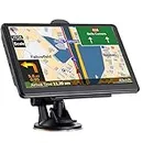 GPS Navigation for Car, Latest 2024 Map,7 inch Touch Screen Real Voice Spoken Turn-by-Turn Direction Reminding Navigation System for Cars, Vehicle GPS Satellite Navigator with(Free Lifetime Updates)