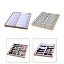 Bnf Wooden Eyeglasses Display Case Watches and Jewelry Storage for Shop Retail Gray|Health & Beauty | Vision Care | Eyeglass Cases