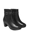 Shoetopia womens BT-3410 Black Ankle Boot - 8 UK (BT-3410-Black)