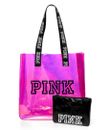 Victoria's Secret PINK Iridescent Tote Bag & Pouch 