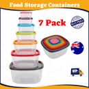 7 Pack Food Container Food Storage Box Airtight Square Food Storage Containers