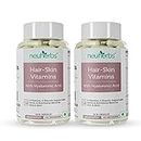 Neuherbs Hair Skin Vitamins Supplement with Hyaluronic Acid, Biotin, Keratin booster for hair growth, Turmeric, Primrose Oil, Glutathione & Collagen- 120 Capsules for Men and Women
