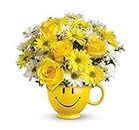 Smiley Mug Bouquet - Same Day Get Well Soon Flowers Delivery - Get Well Soon Flowers - Get Well Bouquet - Sympathy Flowers - Get Well Soon Presents