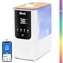 LEVOIT Smart Warm&Cool Humidifier for Bedroom 4.5L,Amazon Exclusive,Top-Fill Aroma Diffuser for Baby | Plants with Custom Light ,Quiet Operation, Rapid Humidification, White