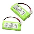 HQRP 2 Pack Phone Battery Compatible with VTech DS6122-5 / DS 6122-5, DS6211 / DS 6211, DS6211-2 / DS 6211-2 Cordless Telephone