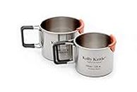 Camping Cups - Kelly Kettle - Packable - Stainless Steel - Large Cup is 17 oz. and Small Cup is 12 oz.