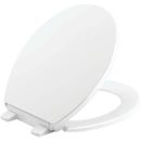Kohler Brevia Quiet-Close Round Closed Front White Toilet Seat with Grip-Tight Bumpers - 1 Each