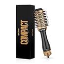 Alan Truman Blow Dryer Brush, Volumizer for Hair Styling with 3 Temperature and Speed Adjustments for Smooth & Shine Hair, Light Weight and Easy Use Gives Salon Like Hair Styling at Home, Gold