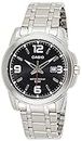 Casio Men Stainless Steel Enticer Analog Black Dial Watch - Mtp-1314D-1Avdf (A550), Band Color-Silver