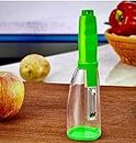 JPN | Fruit and Vegetable Peeler with Storage| Easy to Use| Easy to Clean| Stainless Steel Blade| Two-Way Peeling| Sharp Edges| Smart Home Kitchen Gadgets| Green