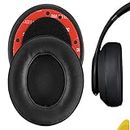 Geekria QuickFit Protein Leather Replacement Ear Pads for Beats Studio 3 Wireless, Studio 3.0 Wireless (A1914) Headphones Earpads, Headset Ear Cushion Repair Parts (Black)