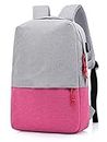 VIDISA Anti Theft Laptop Bag with USB Cable and Built in Charging Port Laptop Backpack | 45 X 28 X 12 CM | Pink
