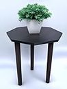 Dime Store Beautiful Antique Wooden Fold-able Side Table/End Table/Plant Stand/Stool Living Room Kids Play Furniture Table Round Room Table (Black)