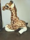 FAO SCHWARZ GIRAFFE Sitting Plush 18" Brown Spotted Realistic Stuffed Animal Toy