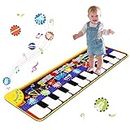 M SANMERSEN Piano Mat for Kids, Kids Keyboard Play Mats with 8 Instrument Sounds/ 10 Demos/ Record & Playback /Adjustable Volume Electronic Music Mat Touch Play Mat Toys for Boys Girls