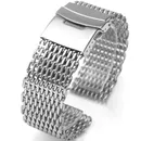 22mm mesh edelstahl armband für seiko uhr armband smart uhr ersatz armband silber metall männer