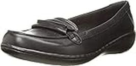 Clarks Women's Ashland Lily shoe, Black Leat, 8 XW US