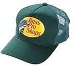 Bass Original Fishing Pro Trucker Hat Mesh Cap -Adjustable Snapback Hat for Men and Women-Great for Hunting, Fishing, Travel, Dark Green, Medium