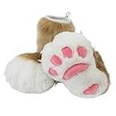 ZFKJERS Cosplay Animal Cat Wolf Dog Fox Fursuit Feet Paw Claw Shoes Furry Boots Costume Accessories for Adult (Khaki)