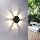 Groeien 12 Watts Waterproof LED Round Shape Six Way Indoor Outdoor Exterior Wall Light (Warm White,Aluminium) (1 )