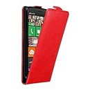Cadorabo Mobile Phone Case for Nokia Lumia 930 in Apple Red Flip Design with Invisible Magnetic Closure