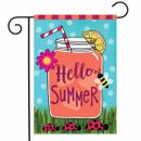 Welcome Summer Lemonade Garden Flag Mason Jar 12.5" x 18" Briarwood Lane