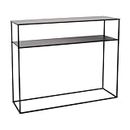 Hallway Console, Entrance Side Table Behind Divano In Living Room, 2 Tier Entryway Table for Living Room, 39 Inch Long Narrow Foyer Table with Metal Frame, for Storage Entry Hallway Foyer Sof