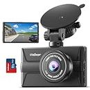 Dash Cam 1080P FHD, 3" IPS Screen Dashcam Front with Free 64G SD Card, 176°Wide Angle Car Camera, Loop Recording dash camera with Night Vision, G-Sensor, WDR, Parking Monitor