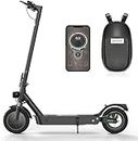 isinwheel S9MAX Electric Scooter, 500W Motor Peak 8OO Electric Scooters Adult with Bag, 10” Solid Honeycomb Tire E Scooter, 40km Long Range, 3 Speed Modes with App Control, Doual Braking System