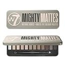 W7 Mighty Mattes Eyeshadow - 12 Matte Nude Colours – Flawless & Natural Long-Lasting Makeup Palette
