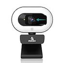 NexiGo StreamCam N930E with Software, 1080P Webcam with Ring Light and Privacy Cover, Auto-Focus, Plug and Play, Web Camera for Online Learning, Zoom Meeting Skype Teams, PC Mac Laptop Desktop