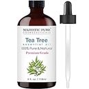 MAJESTIC PURE Tea Tree Essential Oil, Therapeutic Grade, Pure and Natural Premium Quality Oil, 4 fl oz