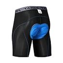 CICIGOGO Men's Cycling Underwear Padded Cycle shorts Men's Bike Bicycle Shorts, Mountain Biking Pants (L, Blue)