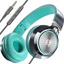 Artix® Adults & Kids Headphones Wired with Mic, Ecouteur Avec Fil, 90% Noise Cancelling Corded Headphone for Computer, PC & Laptop with Microphone, Plug in On Ear Head Phone with Cable Aux 3.5mm Jack