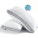 BedStory Bed Pillows- King Size Shredded Memory Foam Pillows - 2 Pack Adjustable Sleeping Pillow for Back, Stomach and Side Sleeper, Washable Cover