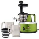 Hometronics Slow Masticating, Quiet Motor BPA-Free Super Power Easy to Clean and High Juice Yield, 2-Speed Mode Cold Press Juicer, Juices Recipes for Vegetables and Fruits (DIAMOND (GREEN))
