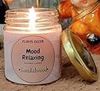 Floryn Decor® Soy Wax Candle | Scented Candles for Home Decor | Burning Time - 30 Hours, Scent: (Sandalwood, Pack of 1)