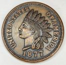 VTG 1877 Indian Head Penny Longacre Cent 77mm Novelty token Large Coaster