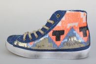 Scarpe donna 2 STAR 38 EU sneakers multicolore paillettes tessuto DP817-38