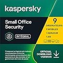 Kaspersky Small Office Security 8 | 9 Appareils 9 Mobil 1 Server | PC/Mac | Code d'activation - envoi par email